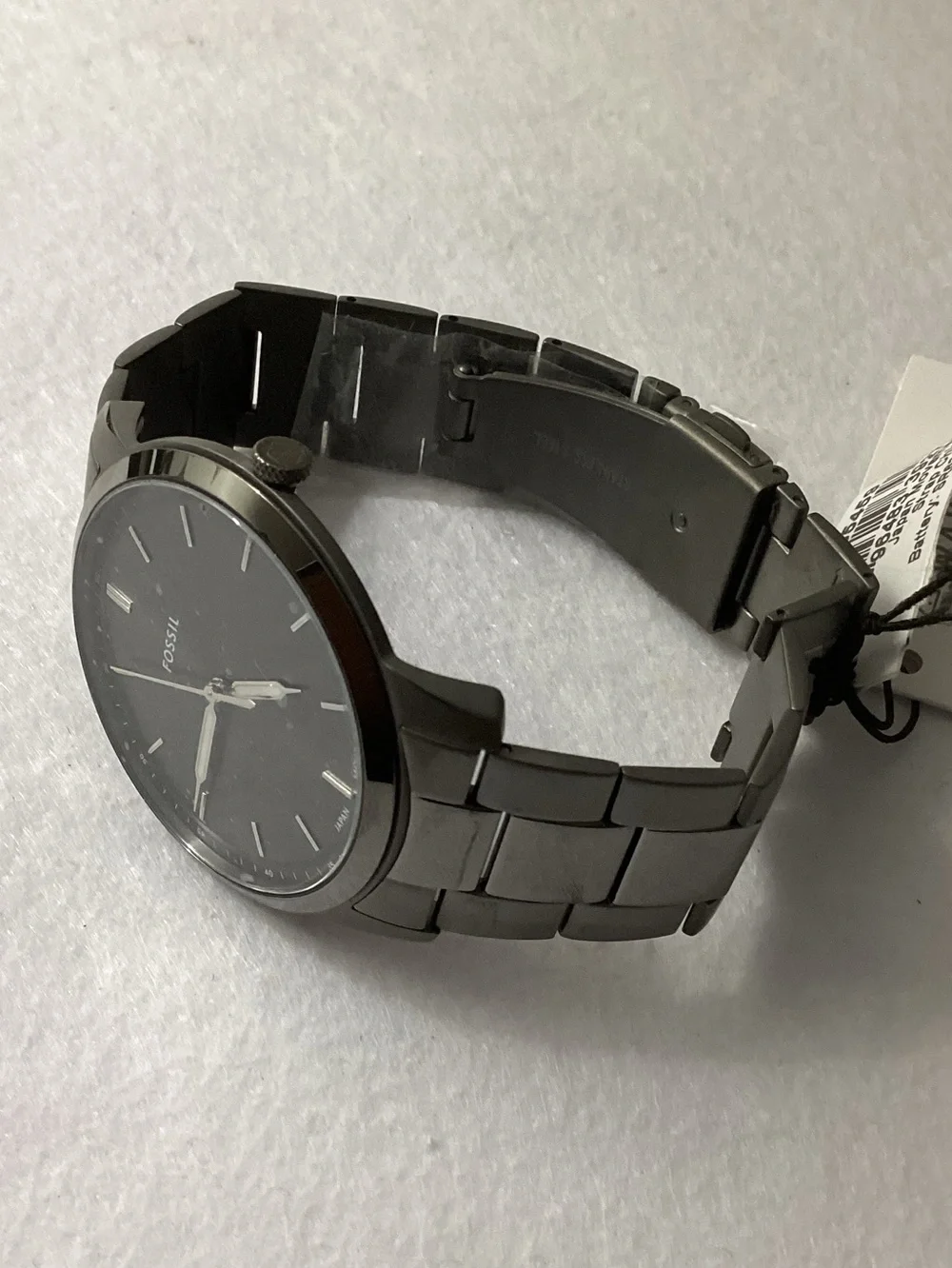 Fossil Minimalist Smoke Stainless Steel Bracelet Watch 44mm